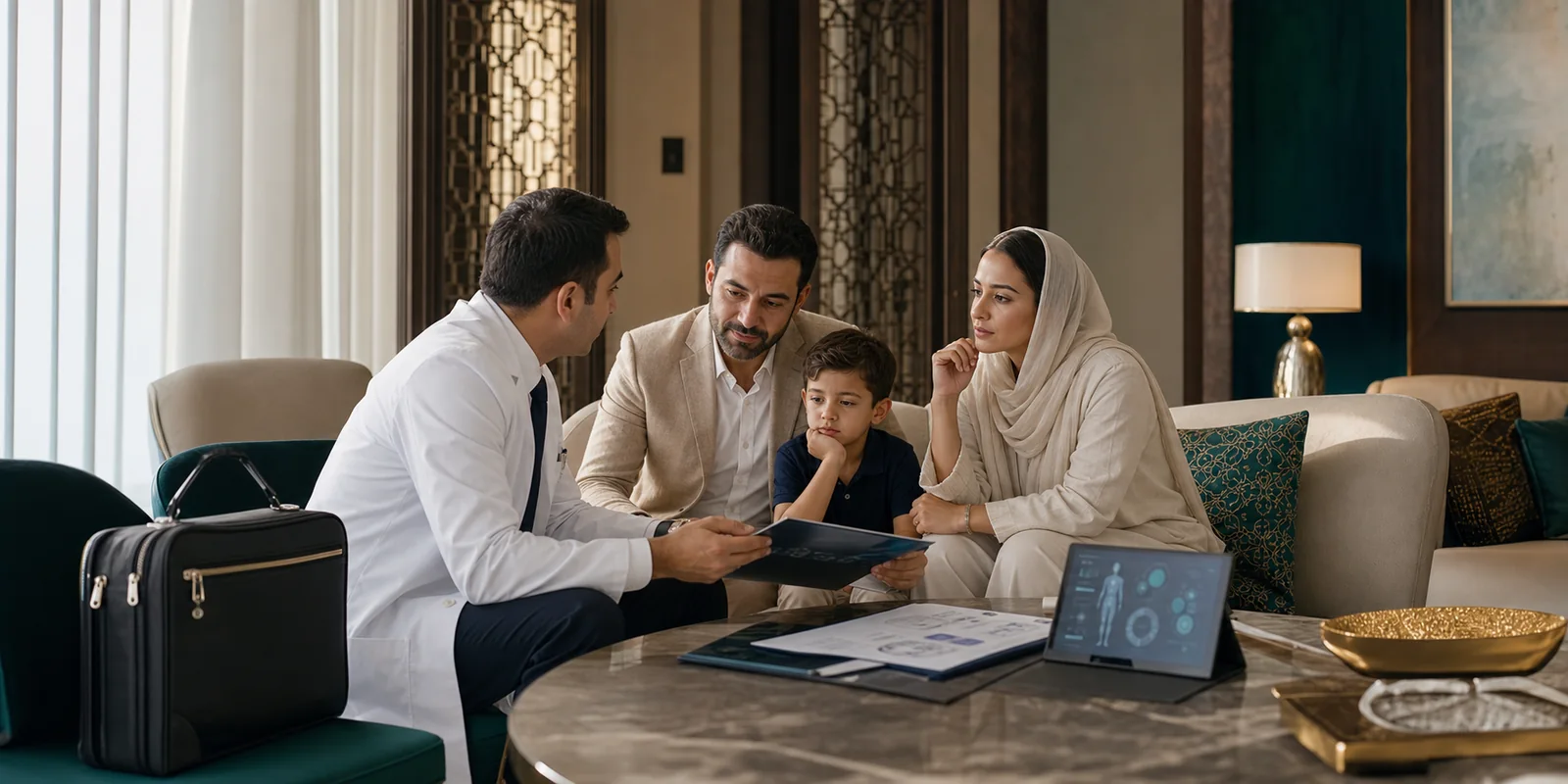 Doctor-led fly-to-patient clinical briefing for international regenerative medicine families