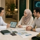 International patient couple discussing stem cell treatment planning with a doctor in Malaysia