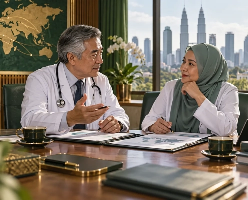 Healthcare professionals discussing a responsible clinical partnership