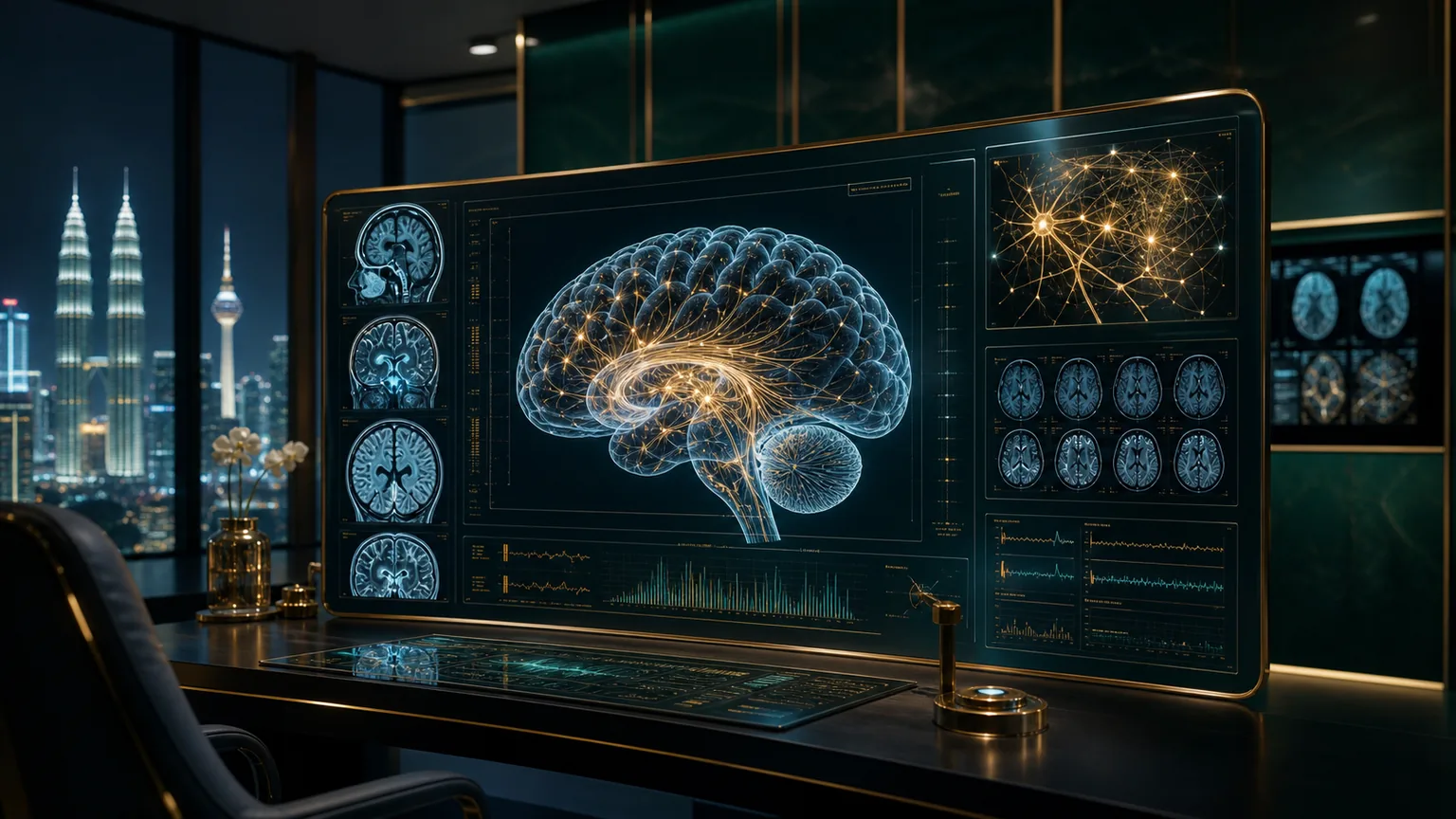AI clinical intelligence illustration for Alzheimer's and cognitive decline review in Malaysia
